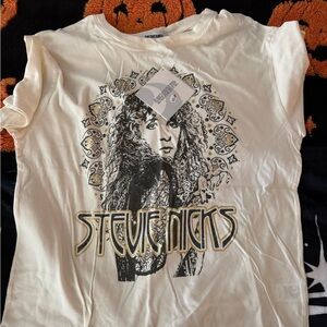 Daydreamer Cream Stevie Nicks Graphic Crop Top